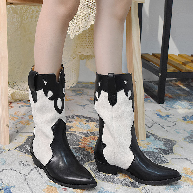 Retro Pointed Toe  Boots