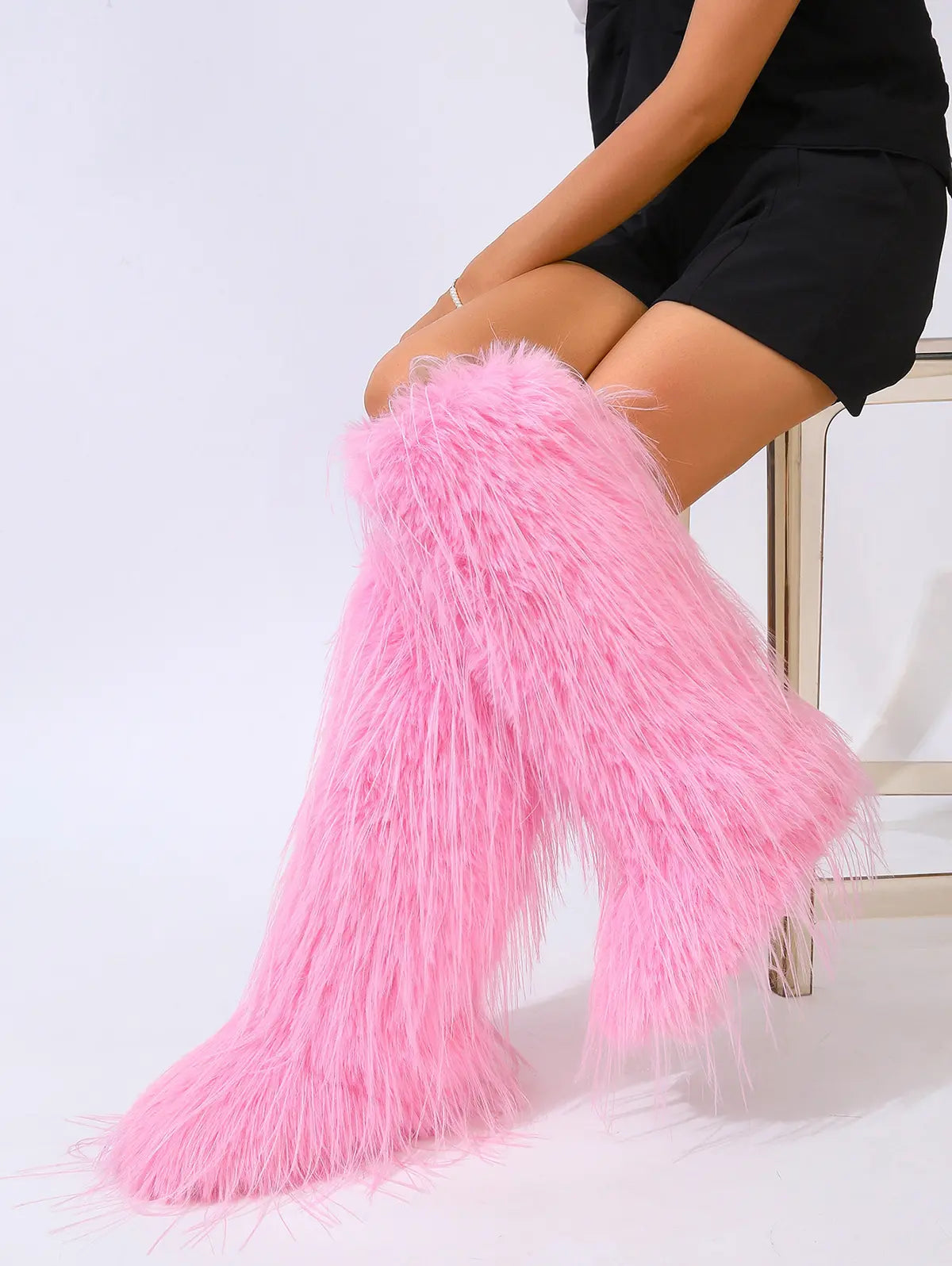 Warmth Thermal Fluffy Faux Fur Mid-calf Snow Boots