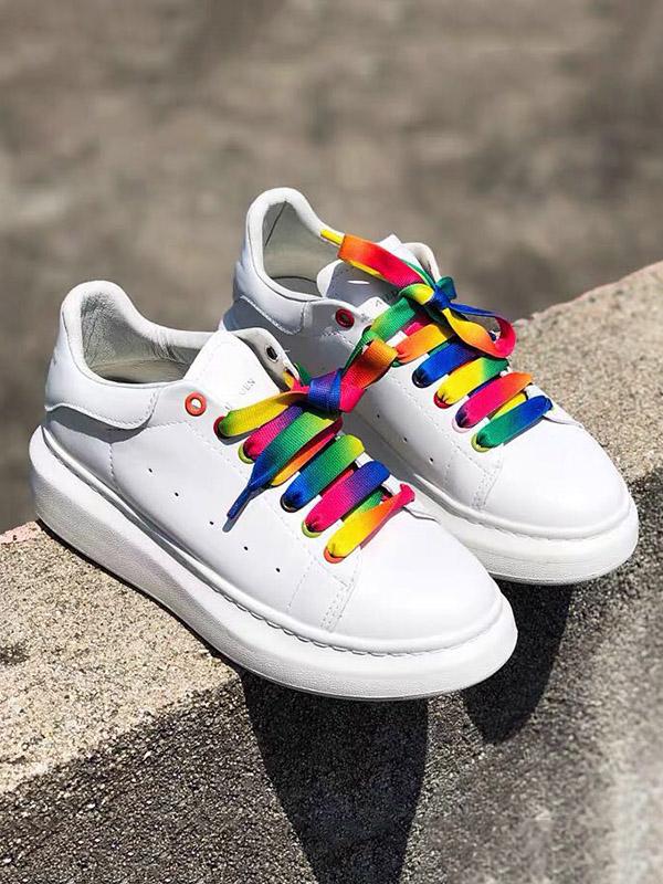 Colorful Lace-Up Casual Shoes