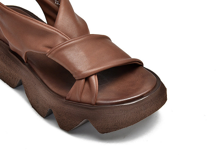 Retro Platform Platform Open Toe Casual Wedge Sandals