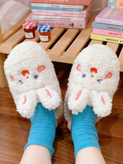 Cute Animal Printed Thermal Cotton Slippers