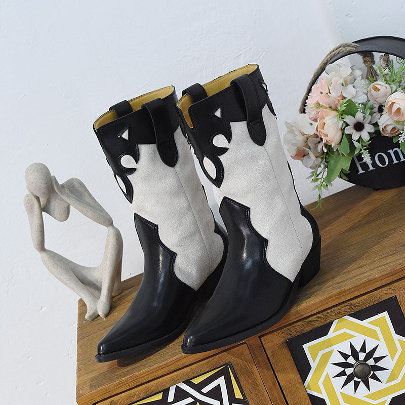 Retro Pointed Toe  Boots