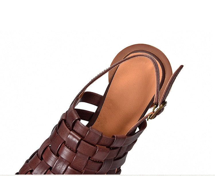 Vintage Woven Flat Sandals