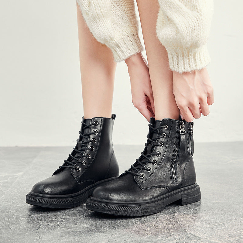 Vintage Platform Side Zip Martin Boots