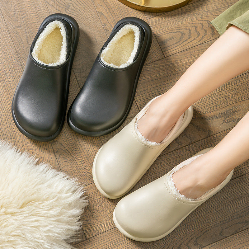 Simple Thick - Soled Non-Slip Plush Slippers