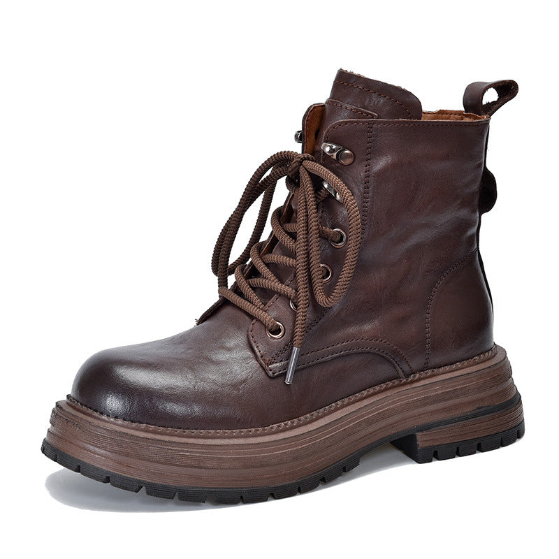 Botas Martin de cuero vintage con cordones 