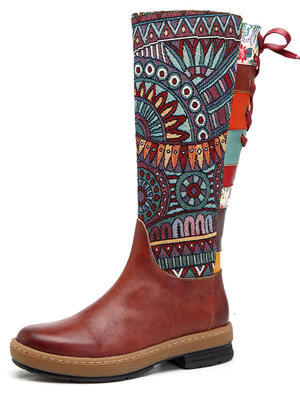 Bohemia Bandage Stiefel aus Rindsleder