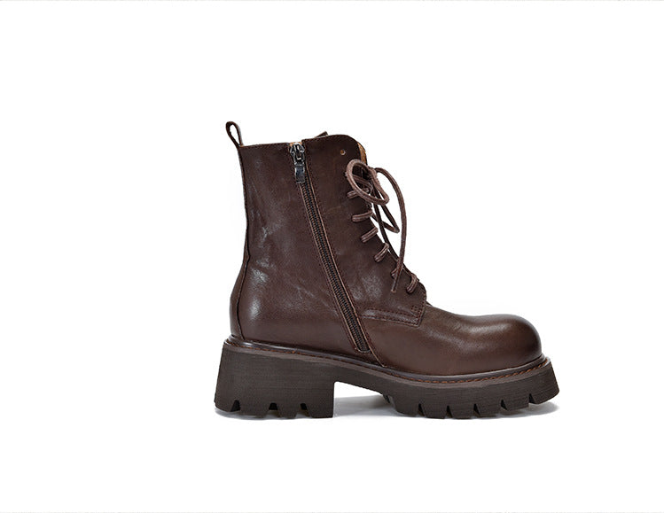 Botas Martin de cuero vintage con cordones 