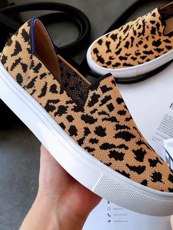 Leopard Print Casual Flat Shoes