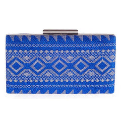 Clutch de fiesta de moda azul para mujer