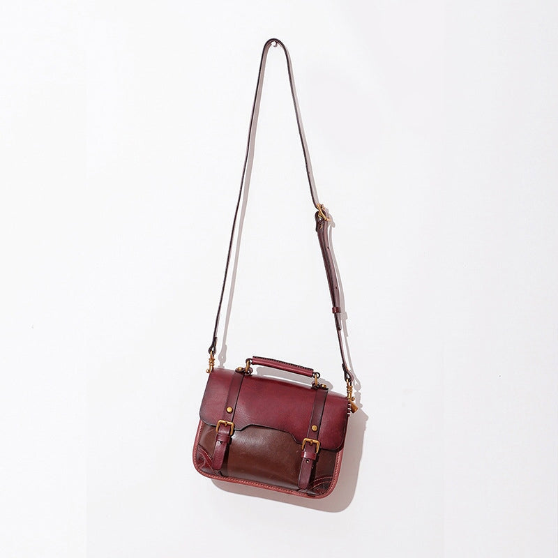 Bolso vintage de gran capacidad de curtido vegetal