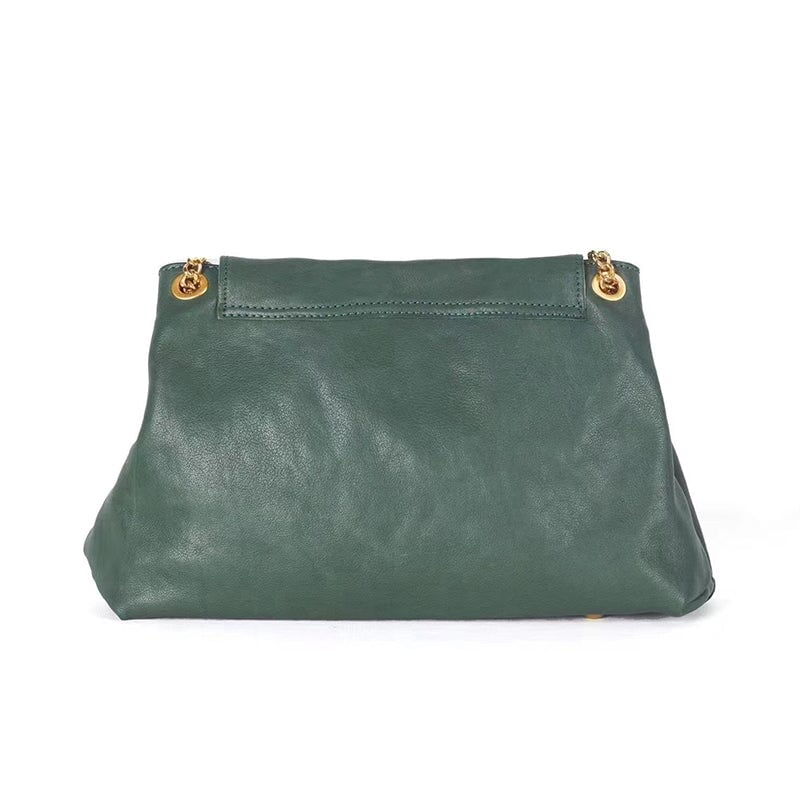 Classic Simple Design Vegetable Tanned Cowhide' Shoulder Bag