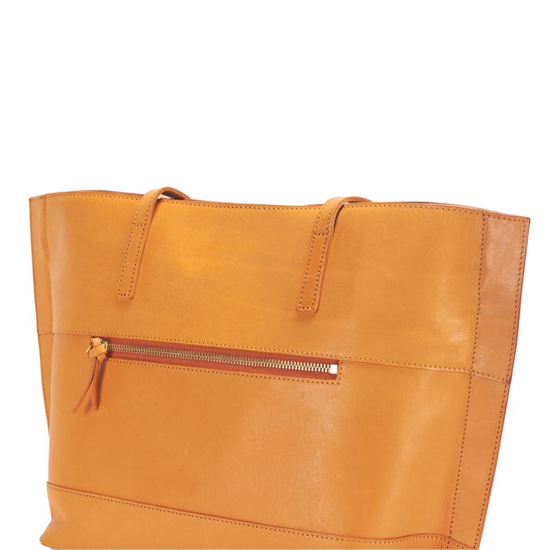 Vegetable Tanned Cowhide Commuter Versatile Large-Capacity Tote Bag