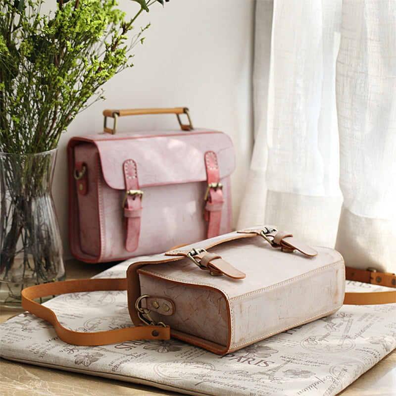 Vintage Vegetable Tanned Waxed Wind Cambridge Bag