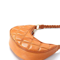 Lattice Design Vegetable Tanned's Underarm Bag