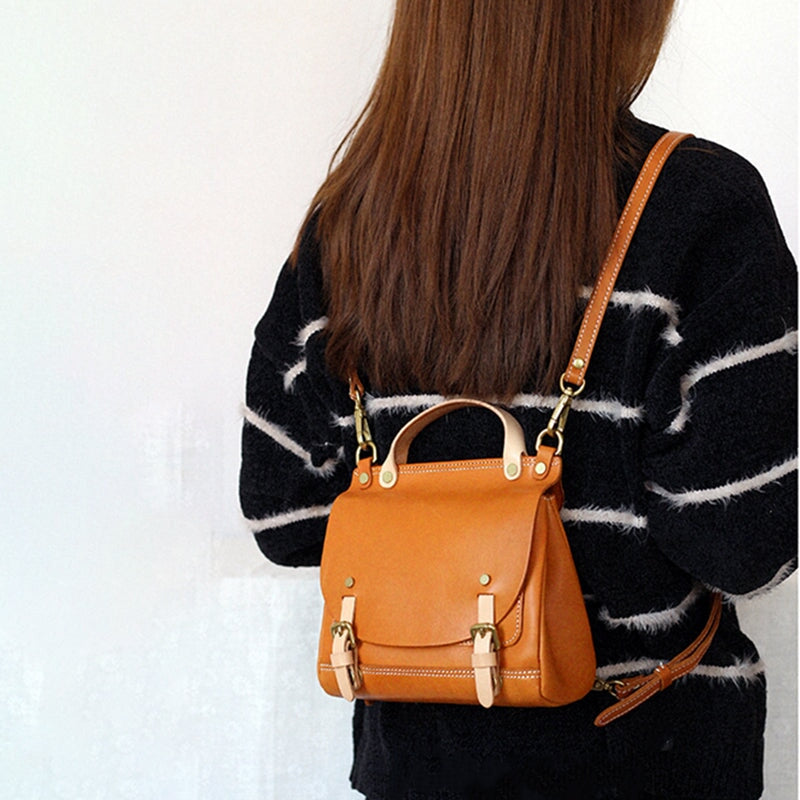 Vintage Cowhide Shoulder's Bag|Mini Messenger Bag