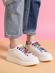 Colorful Lace-Up Casual Shoes