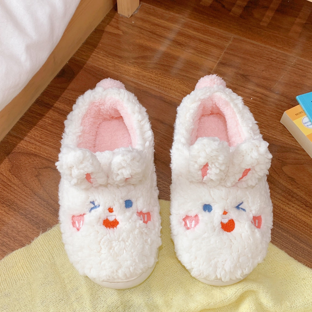 Cute Animal Printed Thermal Cotton Slippers