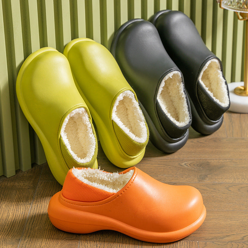 Simple Thick - Soled Non-Slip Plush Slippers