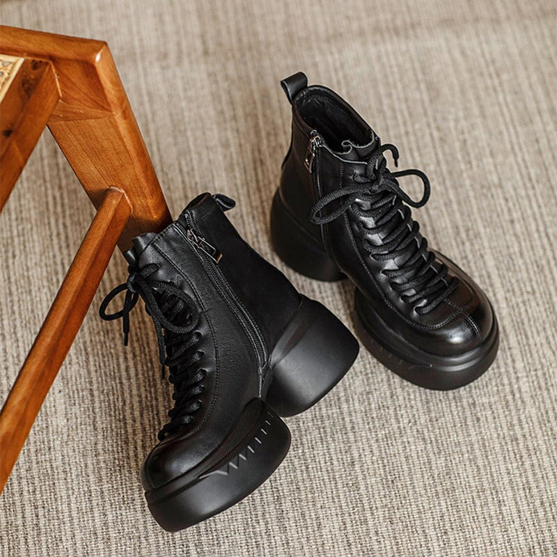 Botas Martin con cordones y plataforma de 65 mm