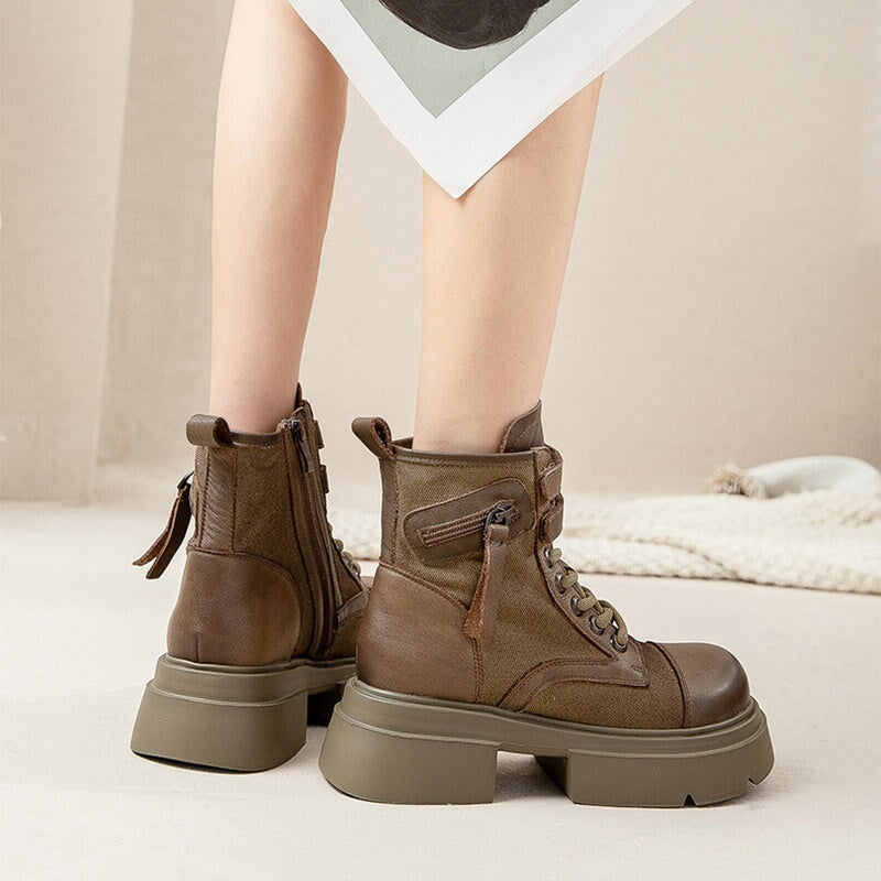 Botas Martin con cordones y plataforma de 55 mm