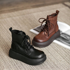 50mm Platform Boots Lace up Martin Boots