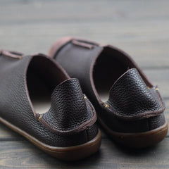 Handmade Retro Soft Loafers Designers Flats
