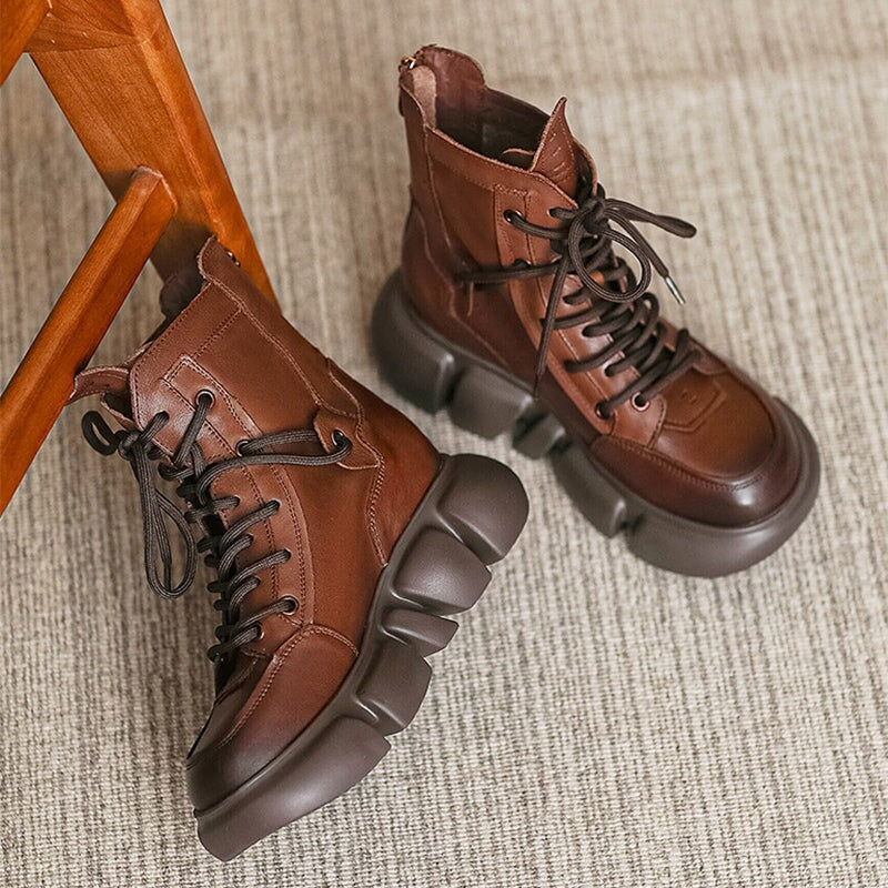 Lace up Martin Boots 40mm Platform Boots