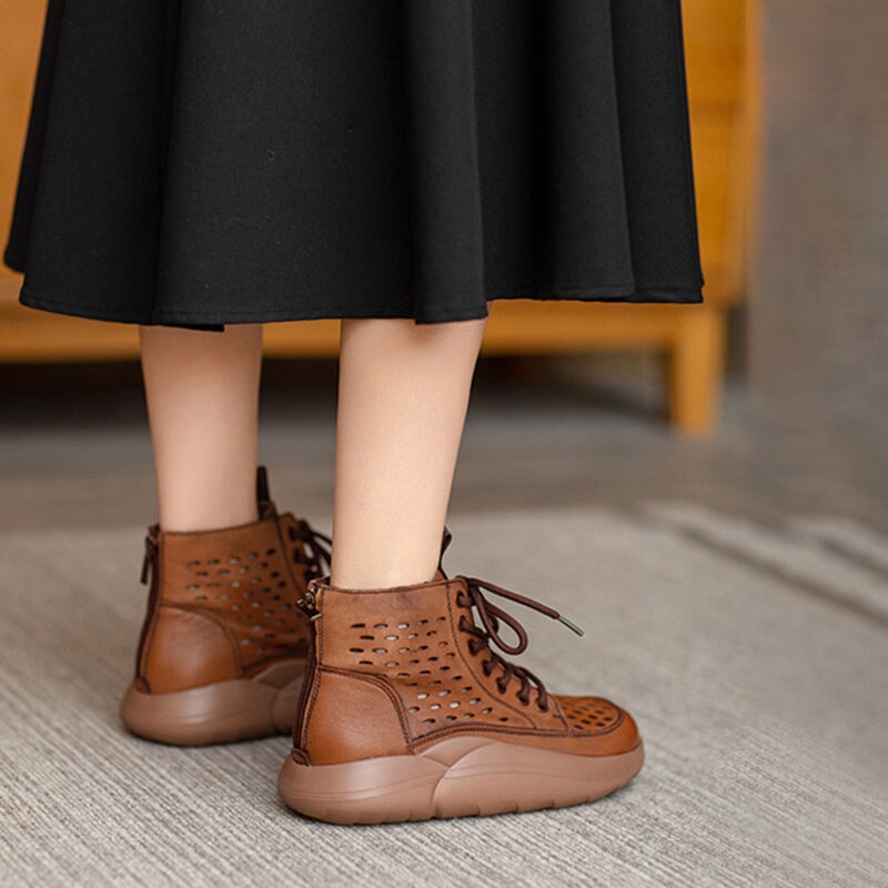 Botas de verano con cordones para mujer