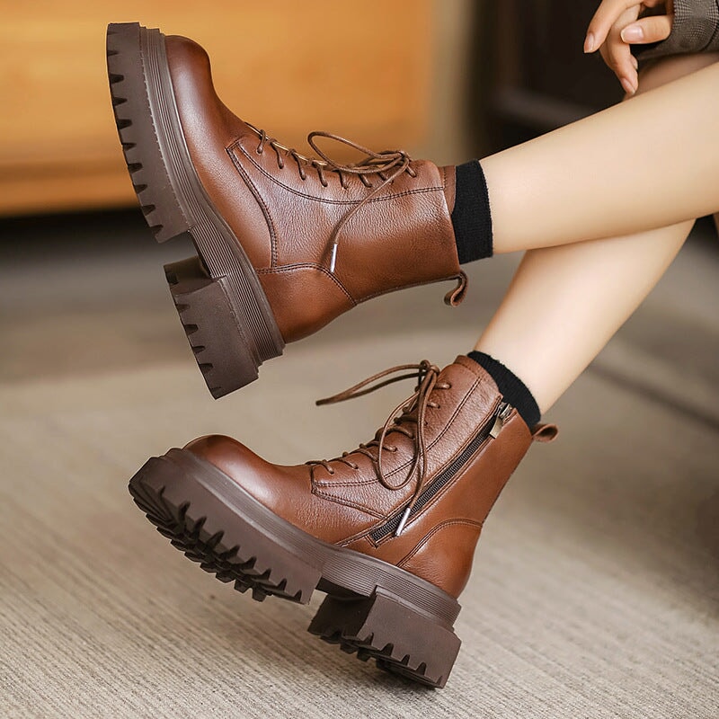 Lace up Martin Boots 60mm Platform Boots