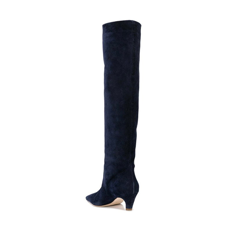 Kitten Heel Wide-Shaft Boots