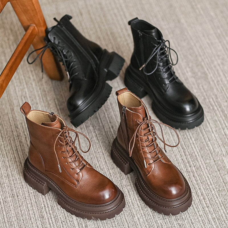 Lace up Martin Boots 60mm Platform Boots