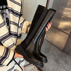 Chunky Knee High Boots Riding Boots