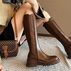 Chunky Knee High Boots Riding Boots