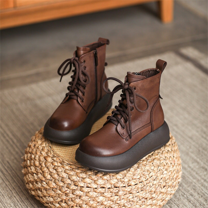 50mm Platform Boots Lace up Martin Boots