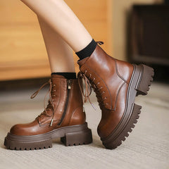 Lace up Martin Boots 60mm Platform Boots