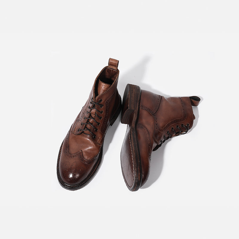 Goodyear Welt Wingtip Ankle Boots