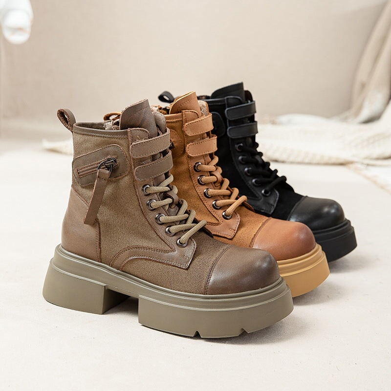 Botas Martin con cordones y plataforma de 55 mm