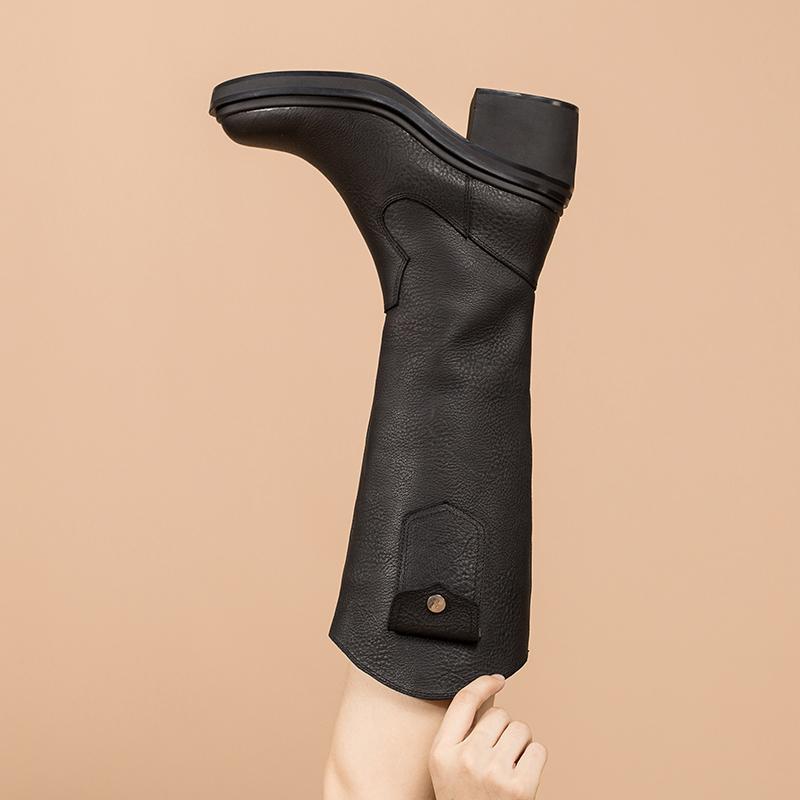 Retro Chunky Riding Boots Knee High Boots