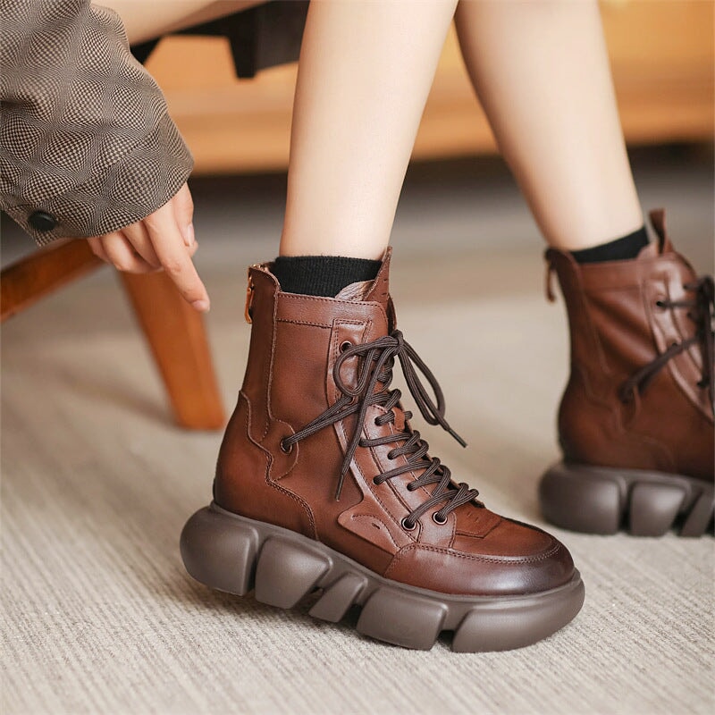 Lace up Martin Boots 40mm Platform Boots