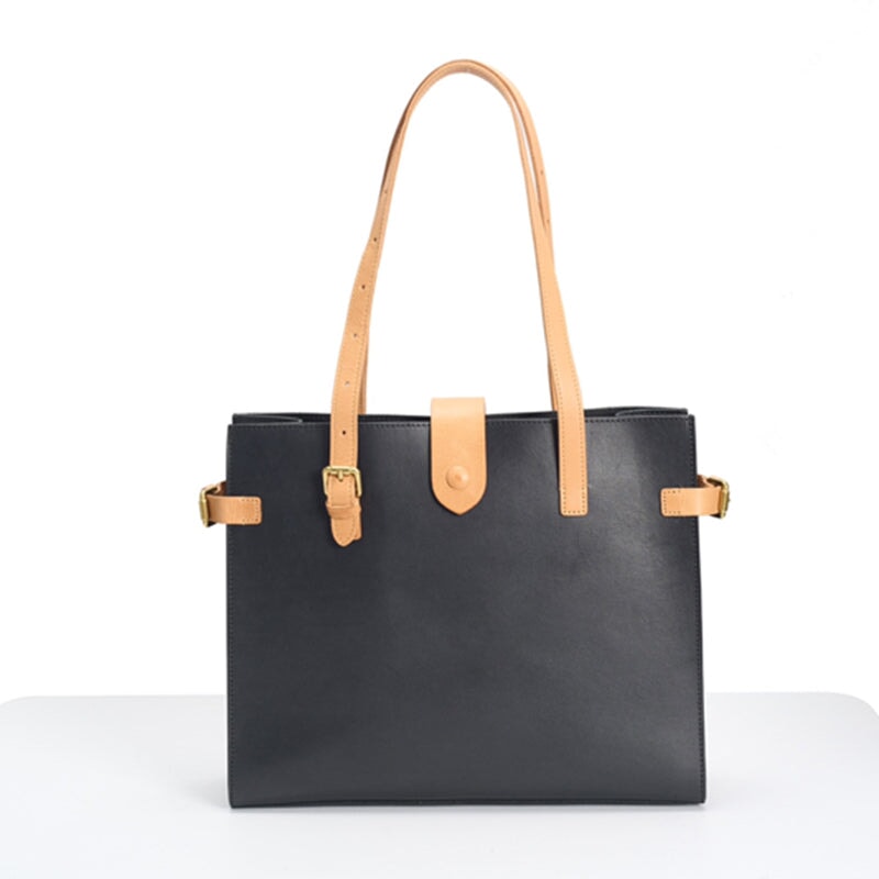 Simple Retro Cowhide Handheld Fashion's Tote Bag