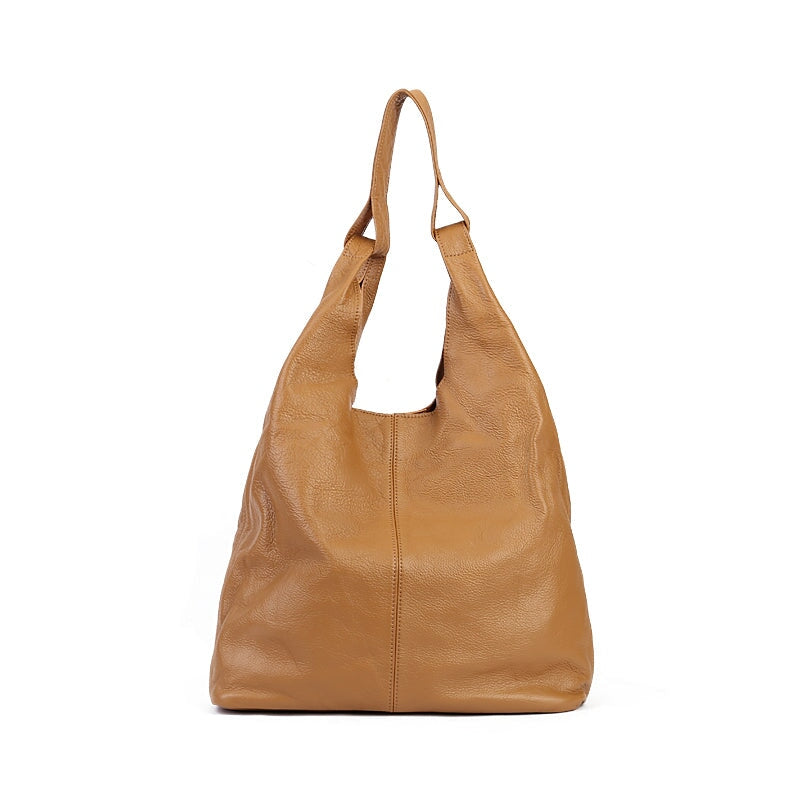 Simple Style All-match Large Capacity Cowhide's Shoulder Bag