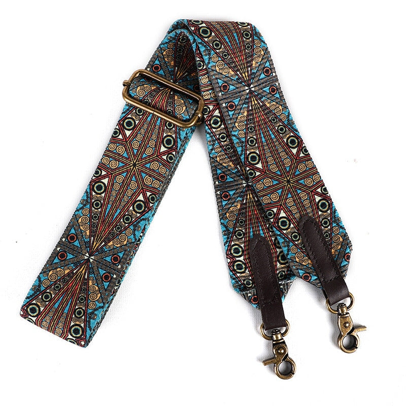 Boho Fabric Woven Wide Shoulder Strap