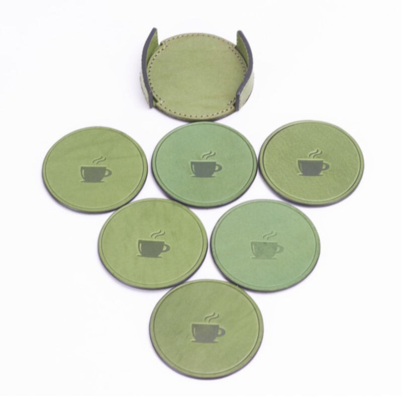 Vintage Vegetable Tanned Coaster (A complete set includes 7 coasters)