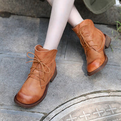 Lace Up Short Boots