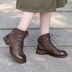 Lace Up Short Boots