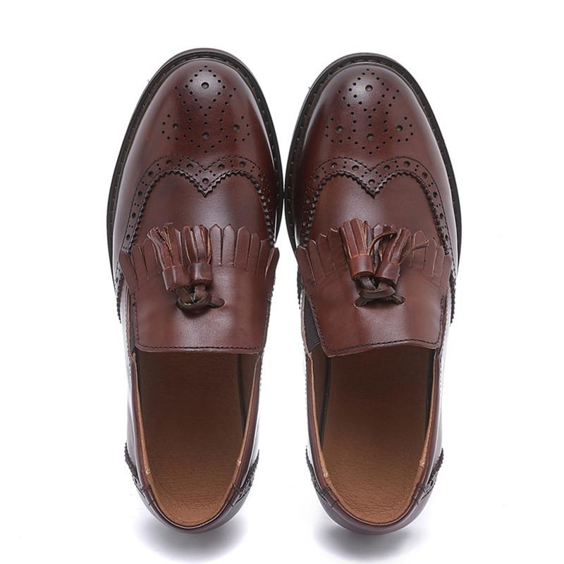 Mocasines brogue encerados