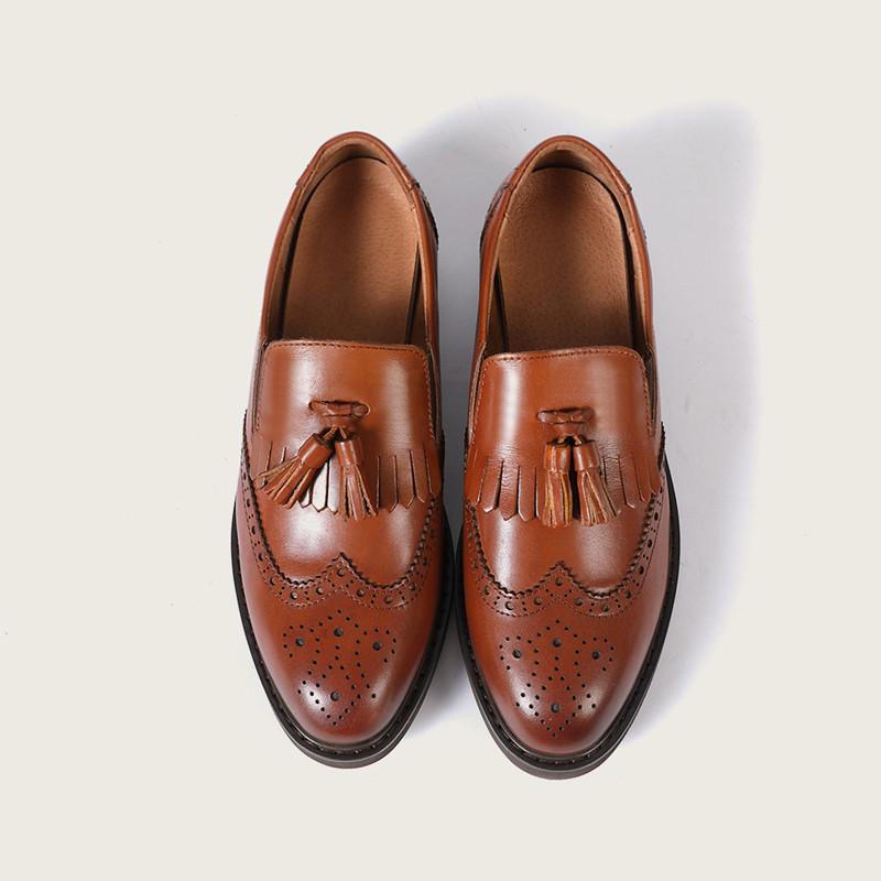 Mocasines brogue encerados