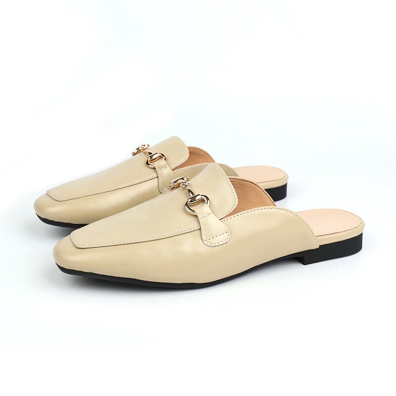 Retro Horsebit-Detailed Loafer Mules Backless Loafers