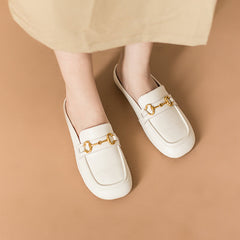 Retro Horsebit-Detailed Loafer Mules Backless Loafers